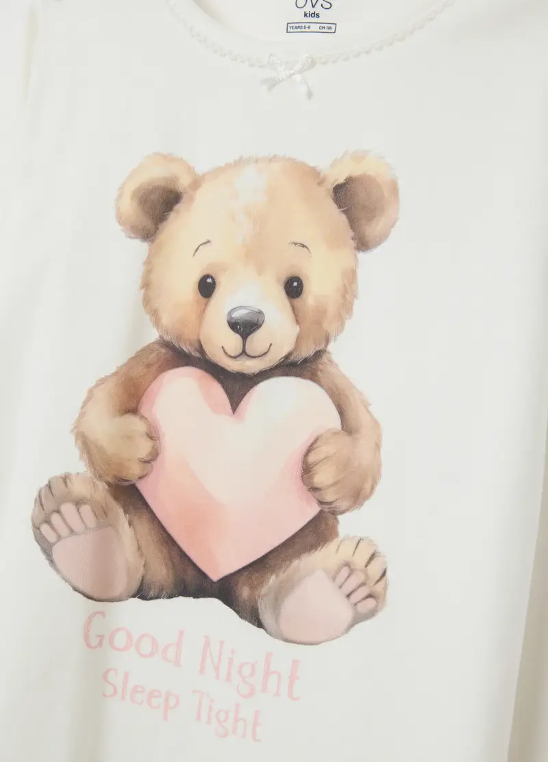 Pigiama Da Bambina In Puro Cotone Multicolor Regular Fit, Multicolor miniatura 3