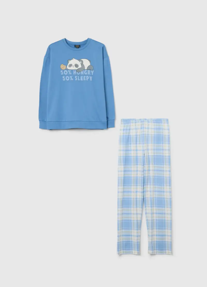 Pigiama Da Bambina In Puro Cotone Multicolor Regular Fit, Multicolor