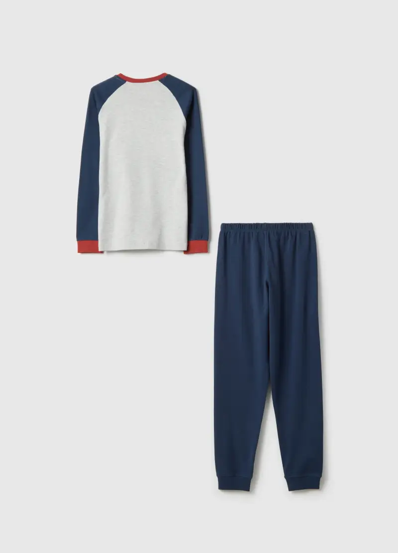 Pigiama Da Bambino In Misto Cotone Multicolor Regular Fit Con Stampa, Multicolor miniatura 2