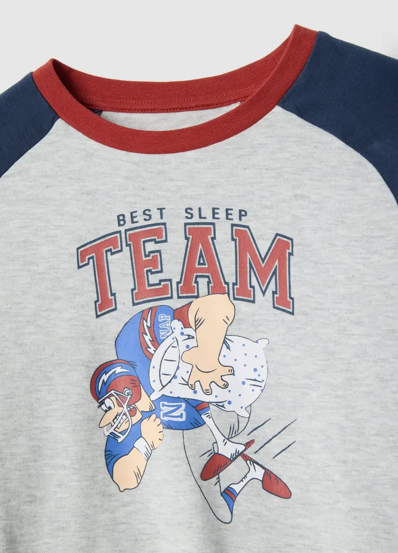 Pigiama Da Bambino In Misto Cotone Multicolor Regular Fit Con Stampa, Multicolor miniatura 3