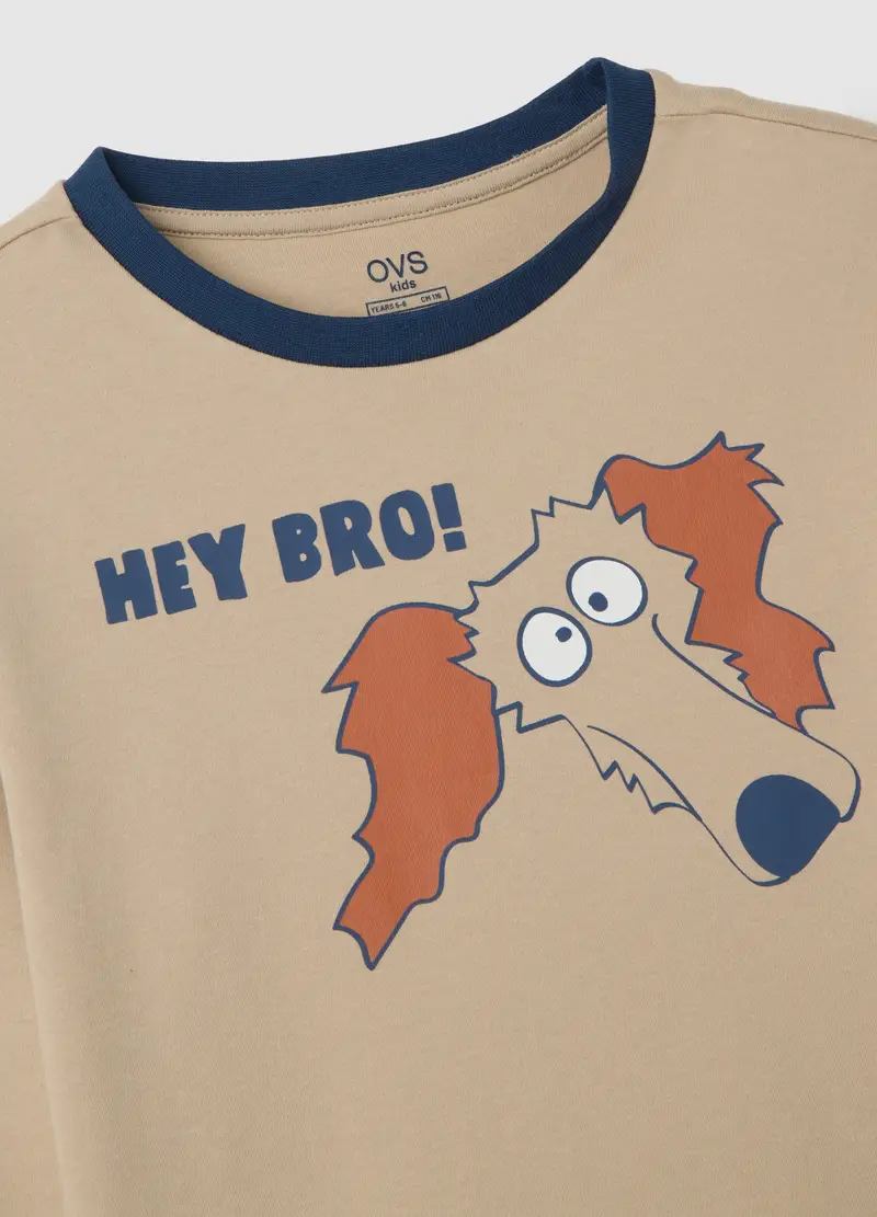 Pigiama Da Bambino In Puro Cotone Multicolor Con Stampa, Multicolor miniatura 3