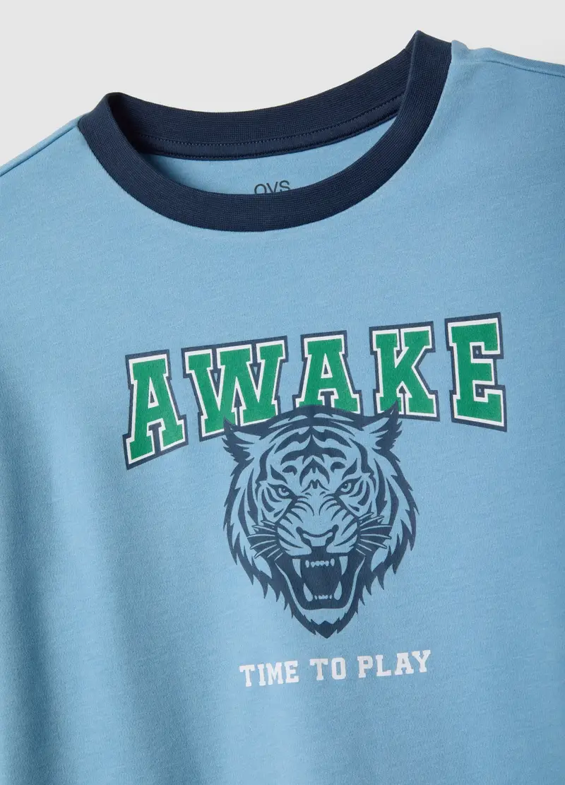 Pigiama Da Bambino In Puro Cotone Multicolor Regular Fit Con Stampa, Multicolor miniatura 3