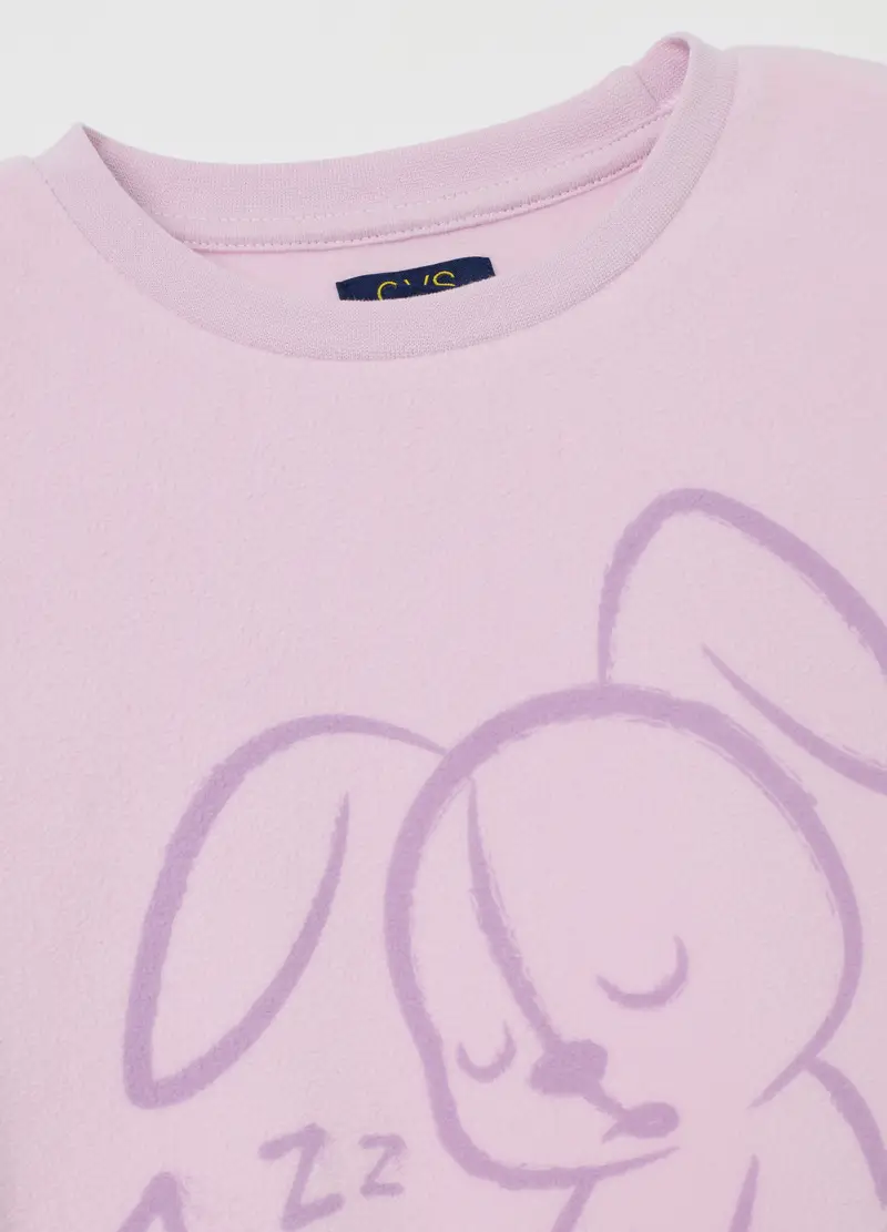 Pigiama Da Ragazze In Pile Viola Regular Fit, Bambina, Viola miniatura 3