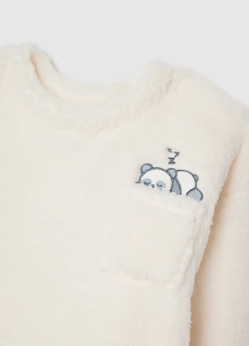 Pigiama Da Ragazze In Sherpa Multicolor Regular Fit Con Stampa, Bambina, Multicolor miniatura 3