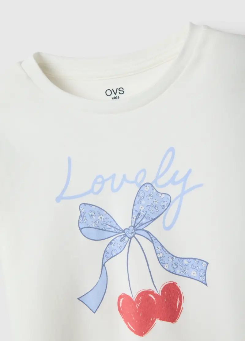 Pigiama Floreale Multicolor Da Bambina In Puro Cotone Regular Fit, Multicolor miniatura 3