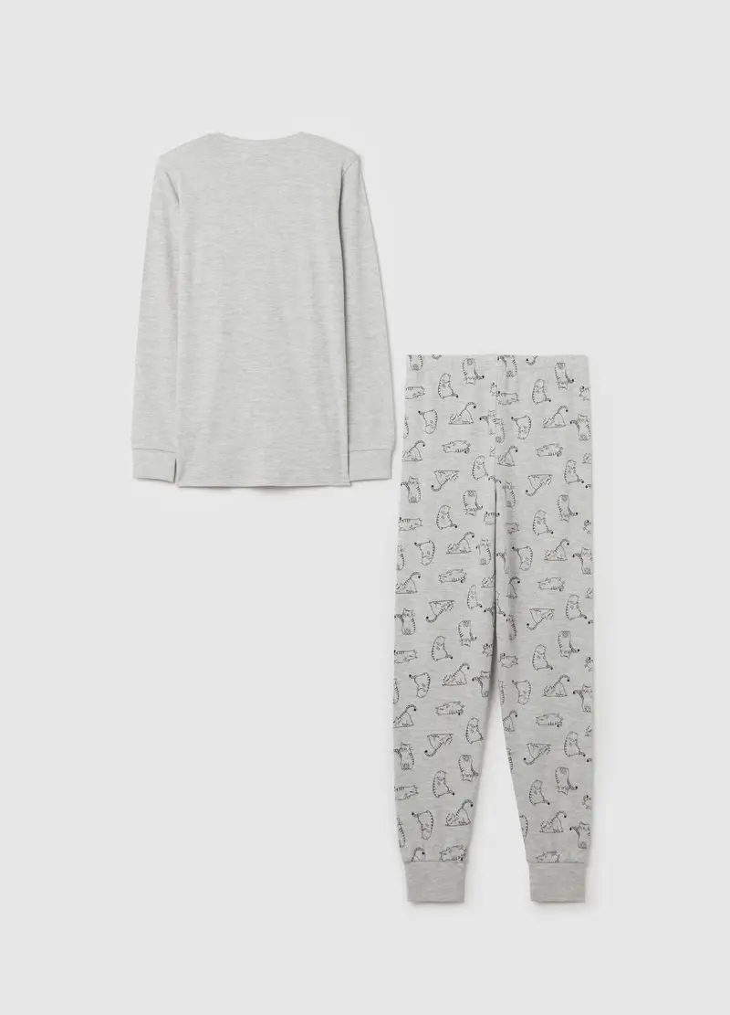 Pigiama In Cotone Bio "wasn't Me", Bambina, Grigio miniatura 2