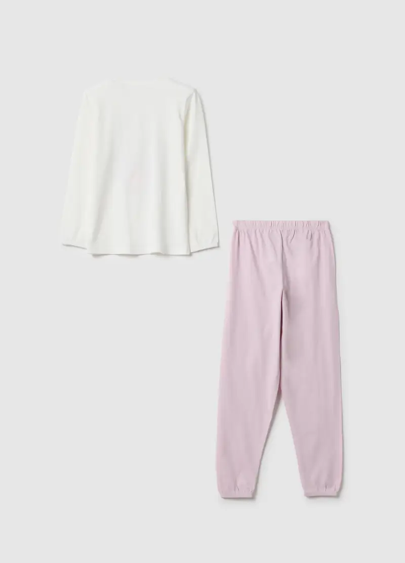 Pigiama In Puro Cotone Multicolor Da Bambina Regular Fit, Multicolor miniatura 2