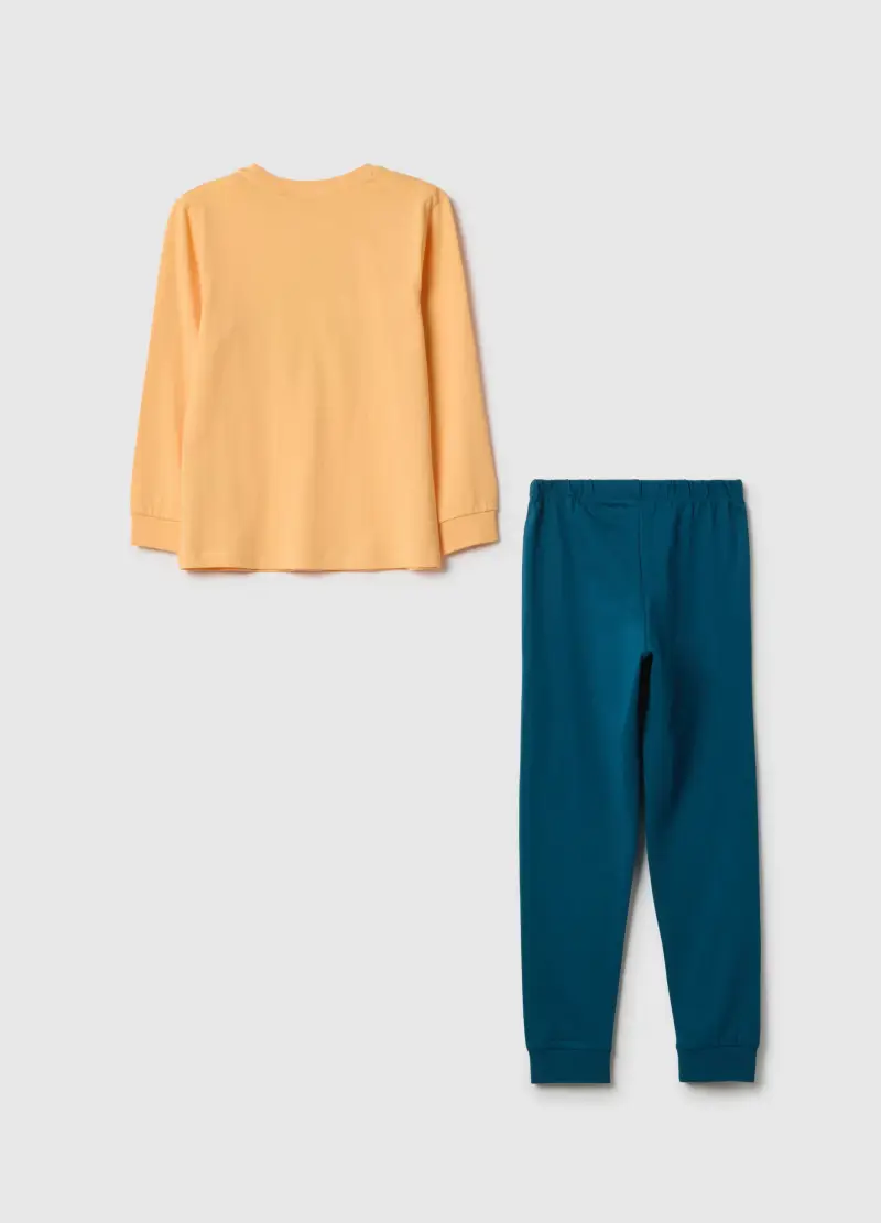 Pigiama In Puro Cotone Multicolor Da Bambino Regular Fit Con Stampa, Multicolor miniatura 2