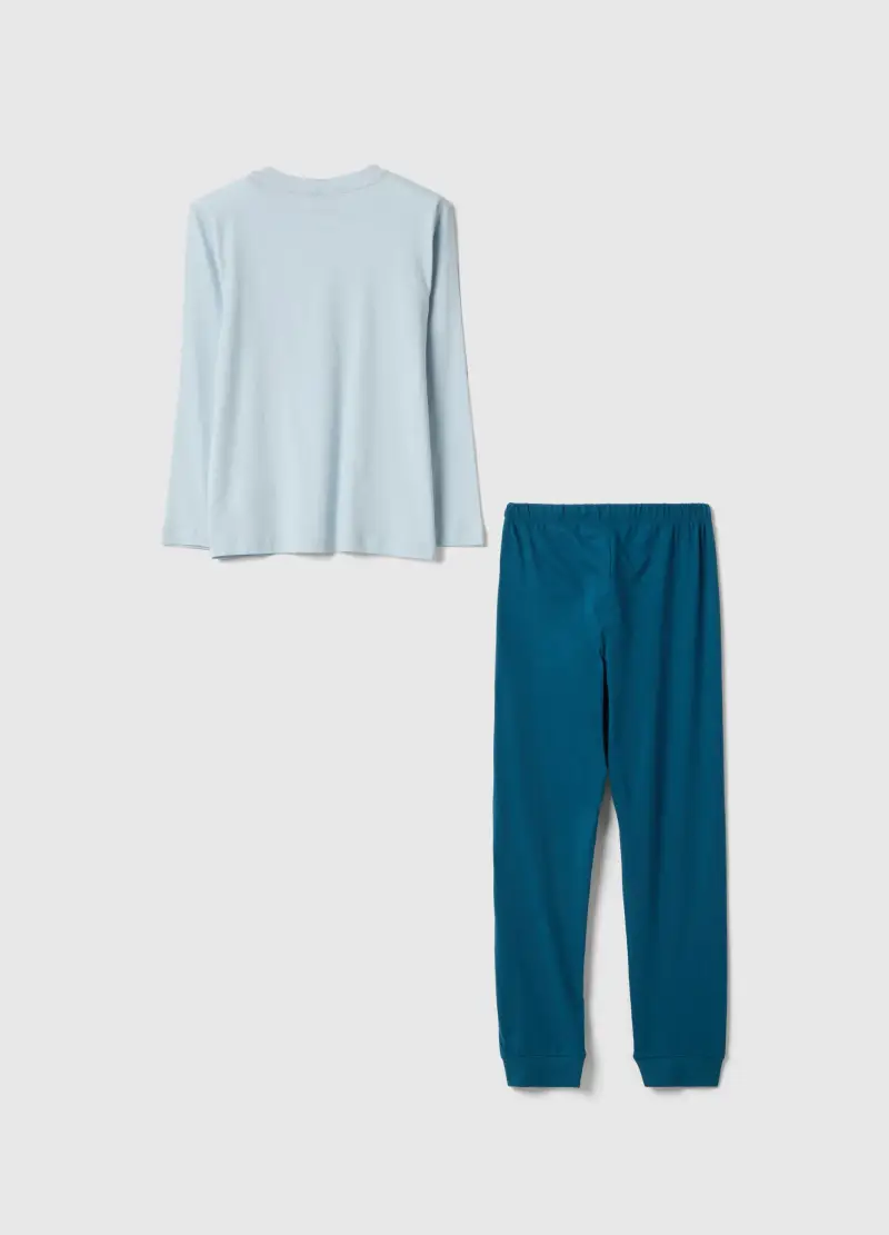 Pigiama In Puro Cotone Multicolor Da Bambino Regular Fit Con Stampa, Multicolor miniatura 2