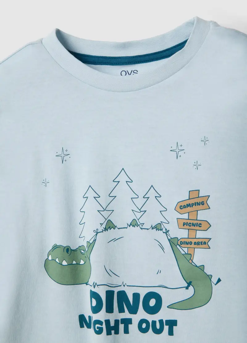 Pigiama In Puro Cotone Multicolor Da Bambino Regular Fit Con Stampa, Multicolor miniatura 3