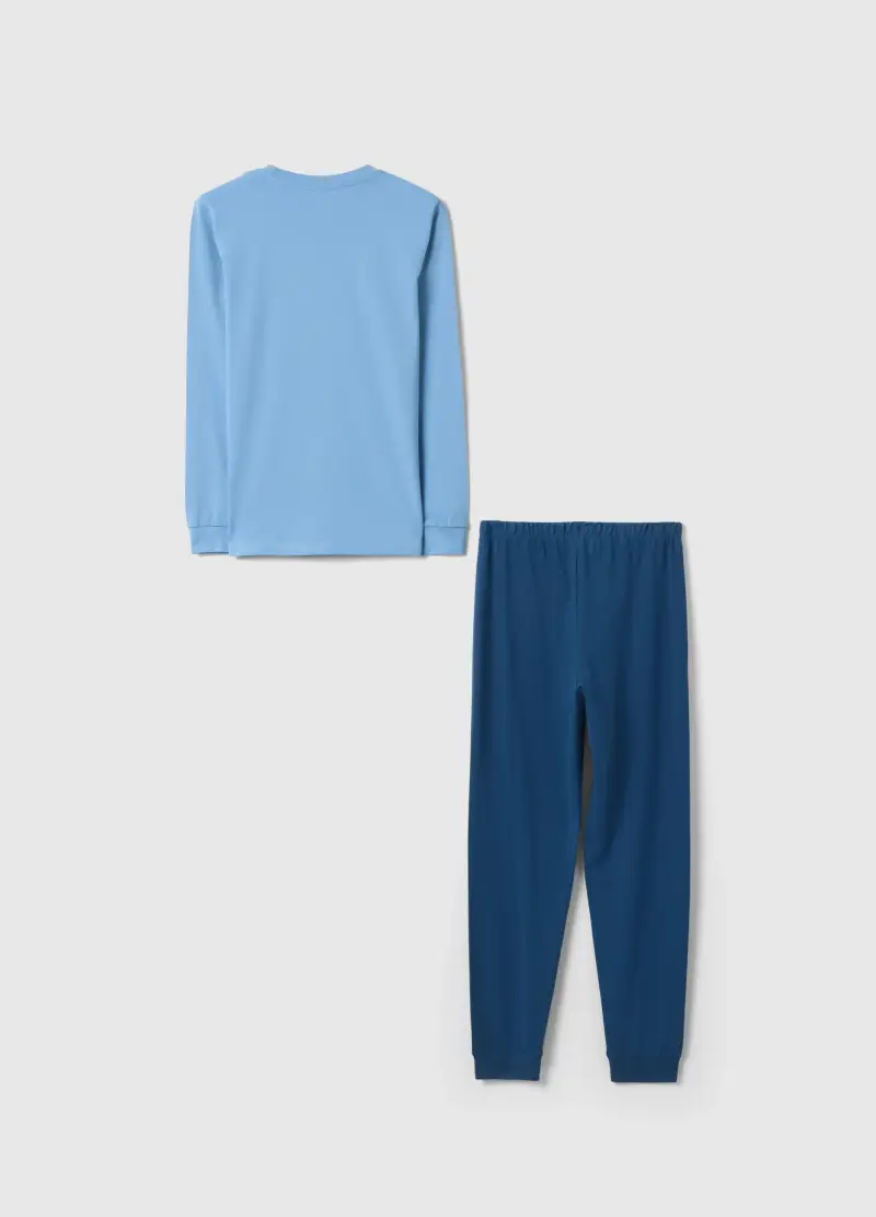 Pigiama In Puro Cotone Multicolor Da Ragazzo Regular Fit Con Stampa, Bambino, Multicolor miniatura 2