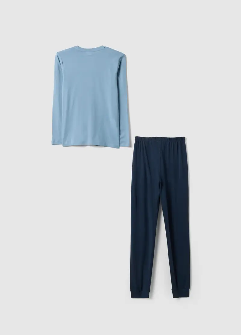 Pigiama In Puro Cotone Multicolor Da Ragazzo Regular Fit Con Stampa, Bambino, Multicolor miniatura 2