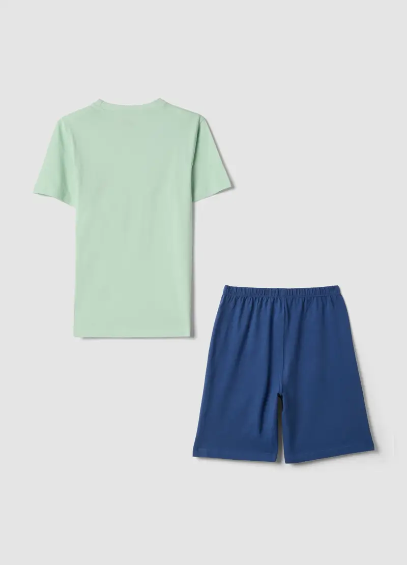 Pigiama In Puro Cotone Multicolor Da Ragazzo Regular Fit Con Stampa, Bambino, Multicolor miniatura 2