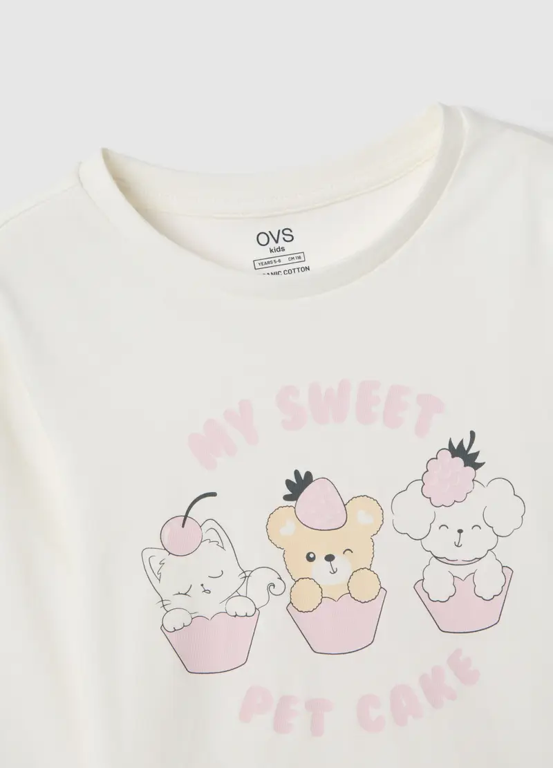 Pigiama In Puro Cotone Multicolor Regular Fit Per Bambina, Multicolor miniatura 3