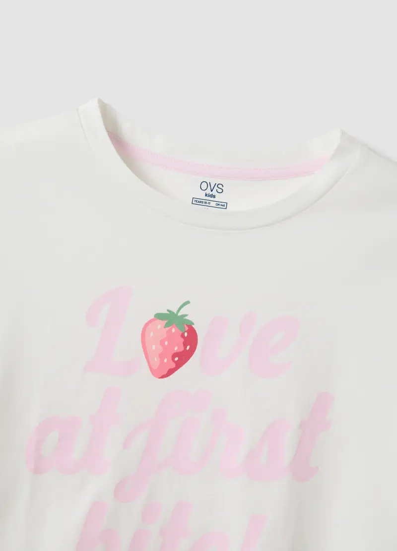 Pigiama In Puro Cotone Multicolor Regular Fit Per Ragazza, Bambina, Bianco miniatura 3