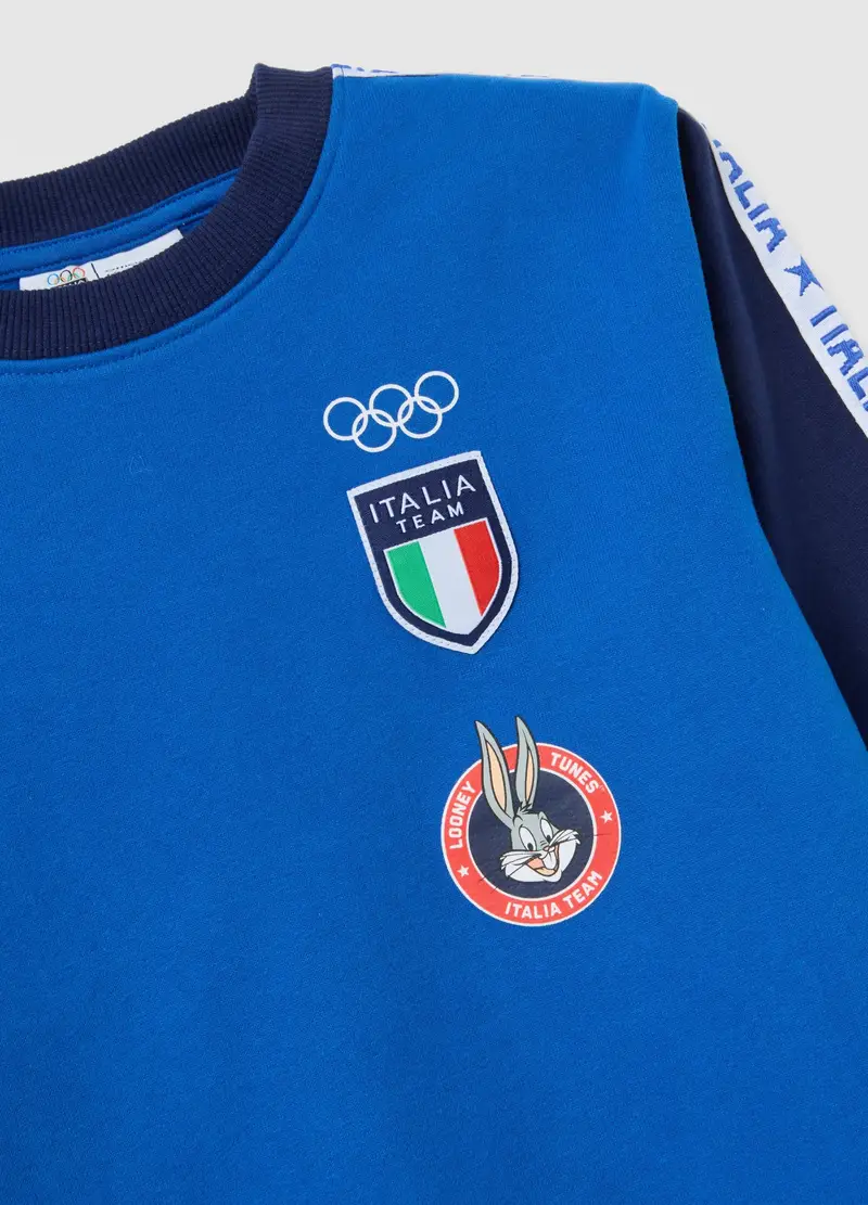 Pigiama Multicolor Da Bambino In Misto Cotone Looney Tunes X Italia Team, Multicolor miniatura 3