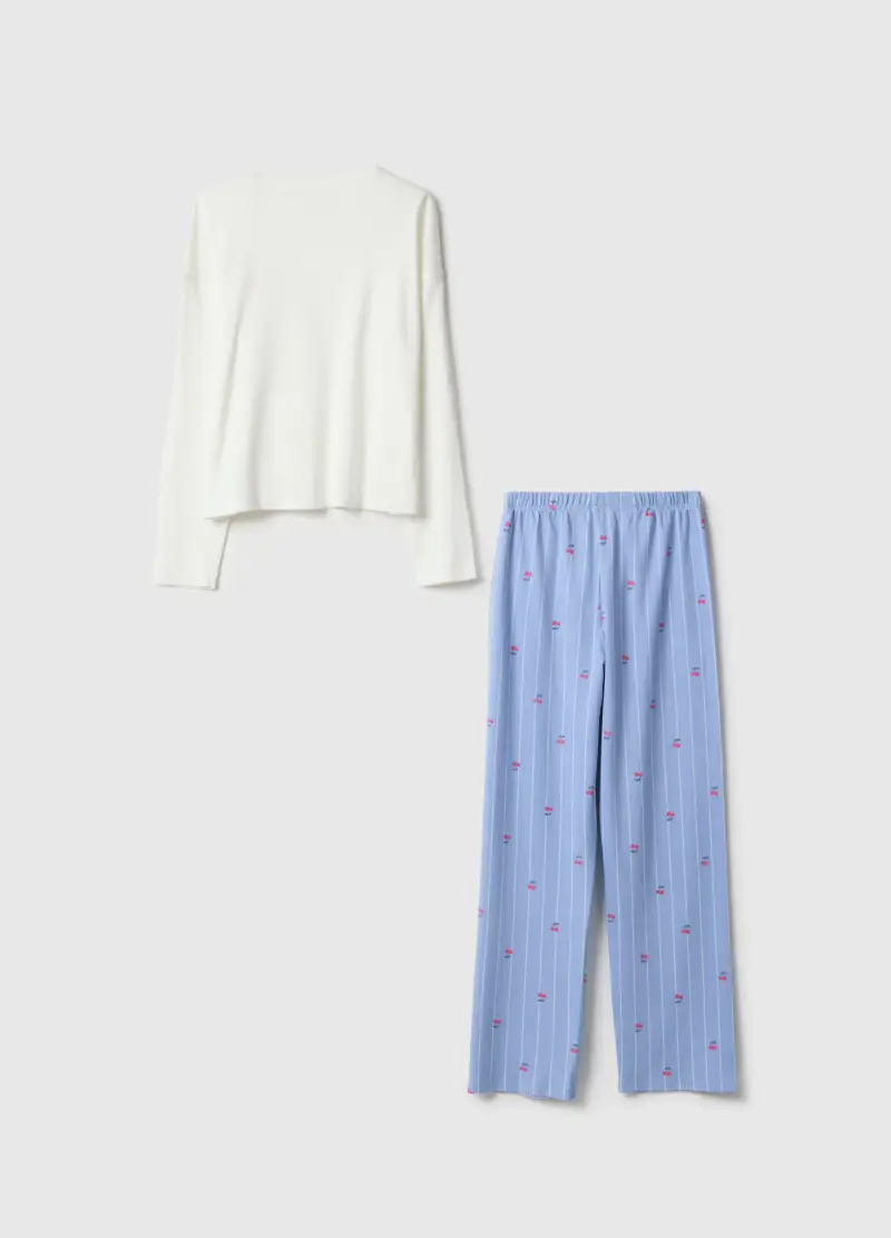 Pigiama Multicolor Da Ragazza In Puro Cotone Regular Fit, Bambina, Multicolor miniatura 2