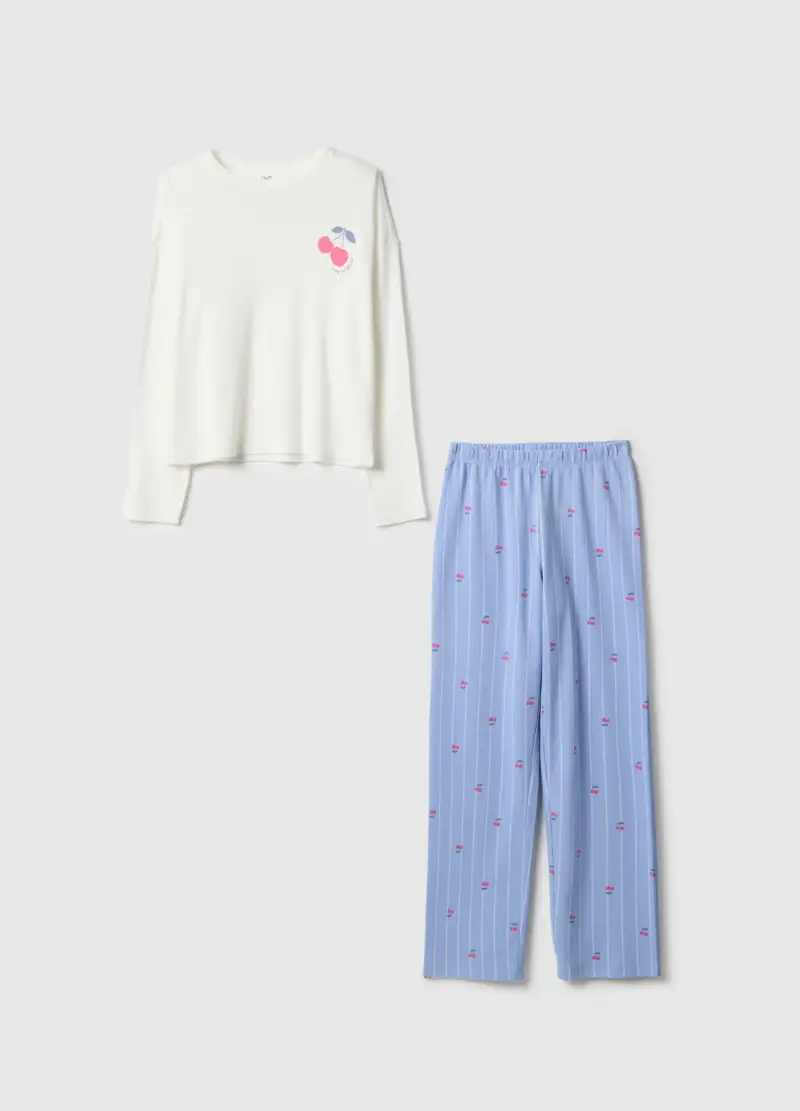 Pigiama Multicolor Da Ragazza In Puro Cotone Regular Fit, Bambina, Multicolor