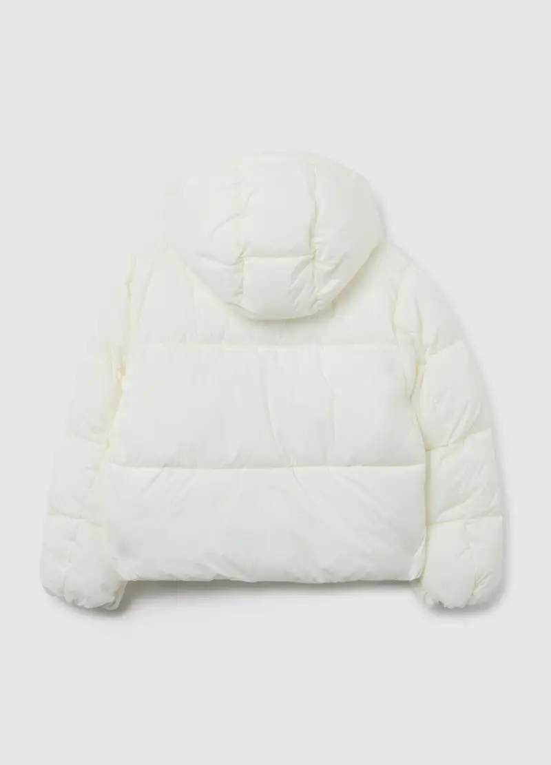 Piumino The Iconic Puffer Bianco Da Ragazza Con Cappuccio, Bambina, Bianco miniatura 2