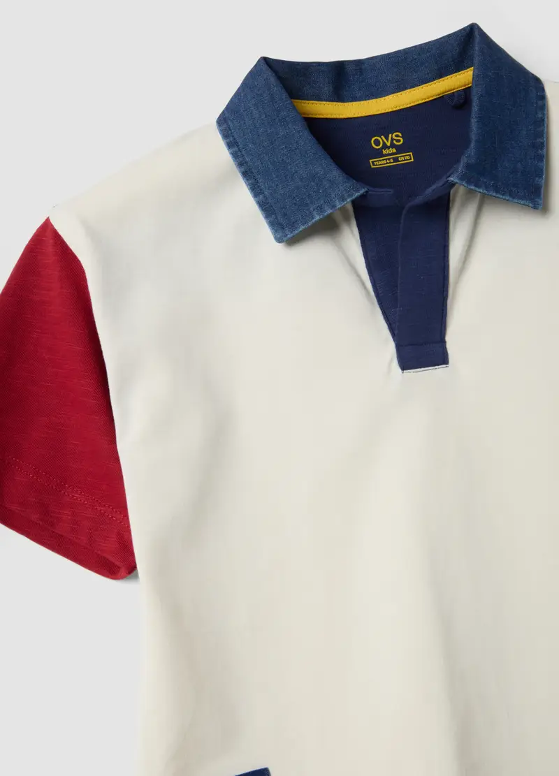 Polo In Puro Cotone Multicolor Da Bambino Oversize Fit, Multicolor miniatura 3