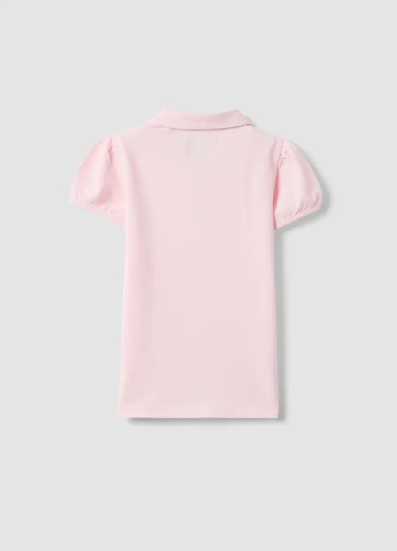 Polo In Puro Cotone Rosa Da Bambina Regular Fit, Rosa miniatura 2
