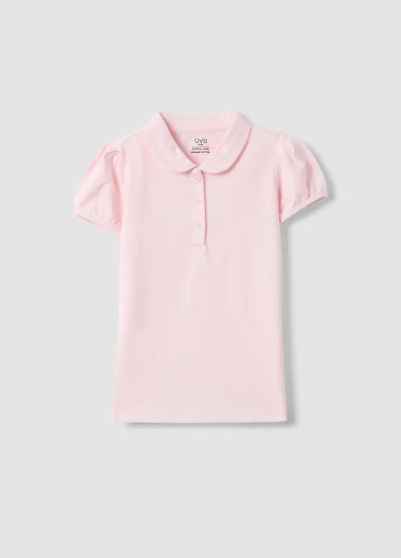 Polo In Puro Cotone Rosa Da Bambina Regular Fit, Rosa
