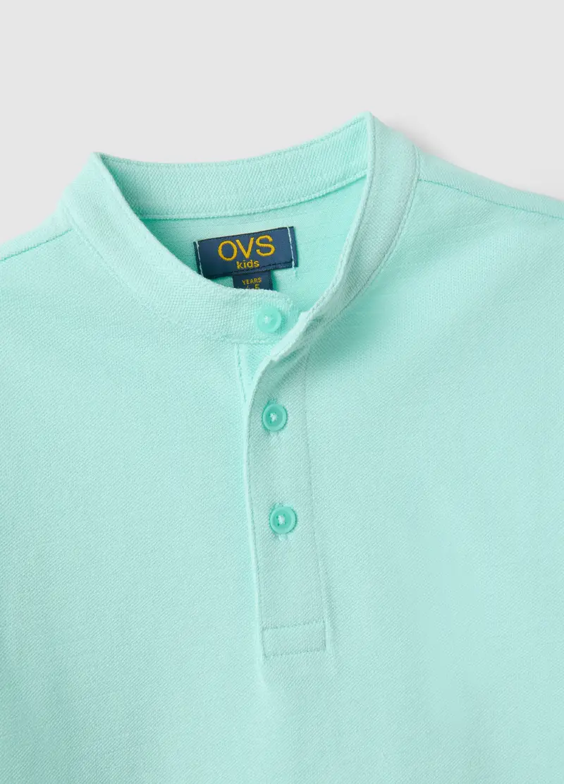 Polo In Puro Cotone Verde Da Bambino Regular Fit, Verde miniatura 3