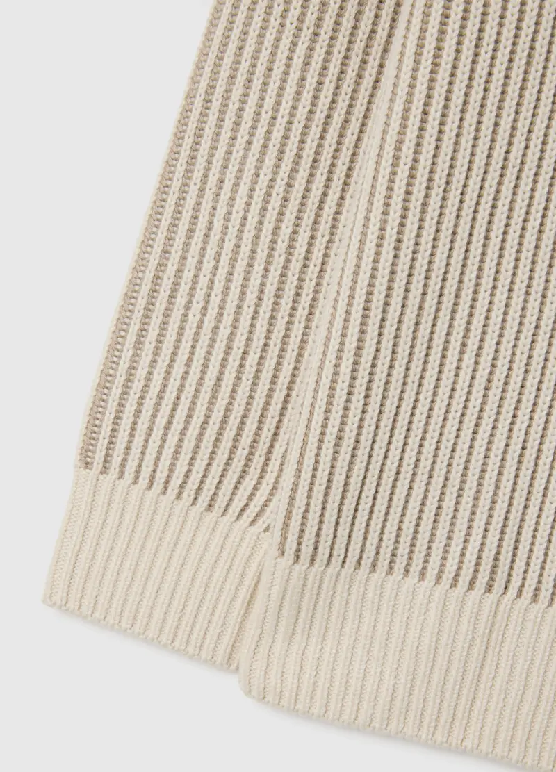 Pullover Beige In Maglia, Bambino, Beige miniatura 3