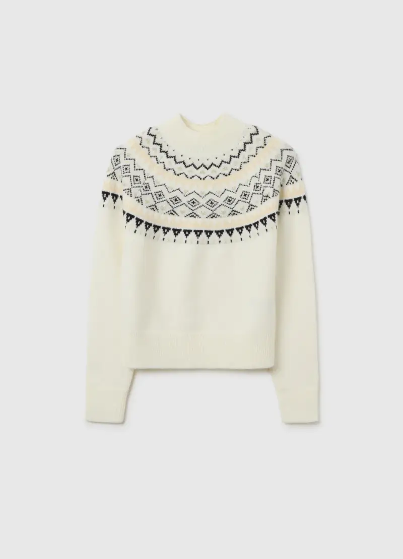 Pullover Multicolor Da Ragazza Regular Fit Con Motivo Geometrico, Bambina, Multicolor