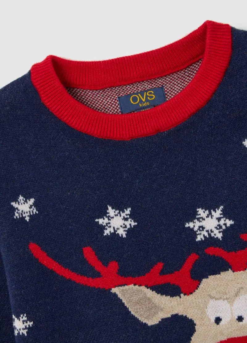 Pullover Natalizio A Righe Multicolor Da Bambino Regular Fit, Multicolor miniatura 3