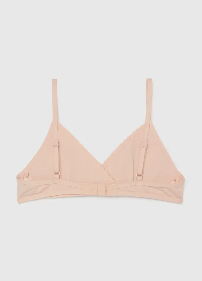 Reggiseno A Triangolo Rosa Da Ragazza In Cotone Elasticizzato, Bambina, Rosa miniatura 2