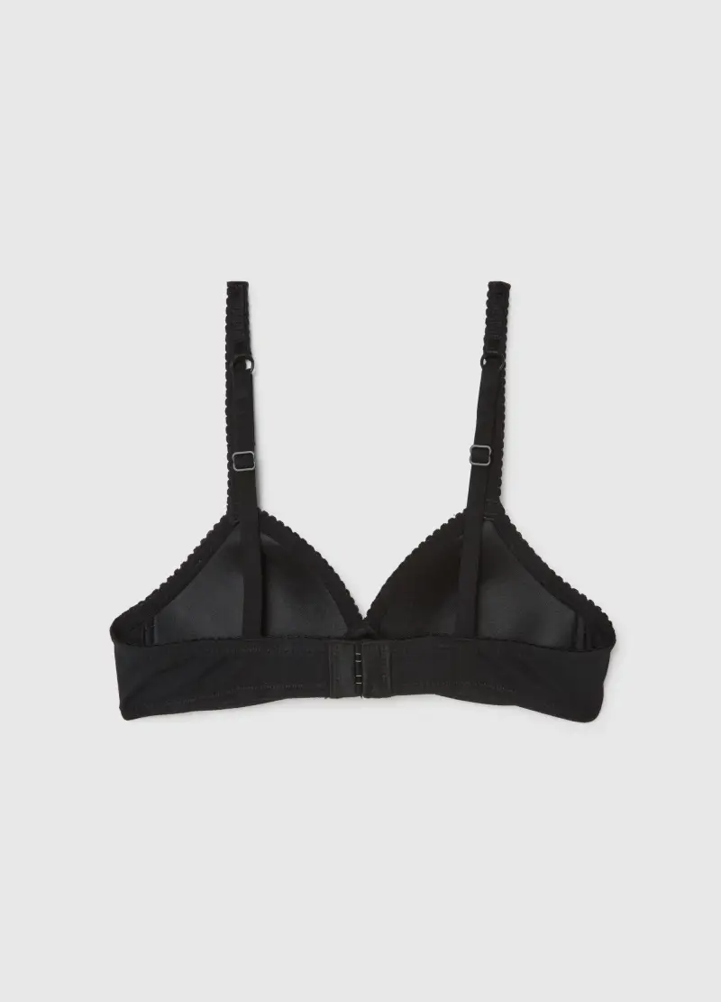 Reggiseno Da Ragazza In Cotone Elasticizzato Nero, Bambina, Nero miniatura 2