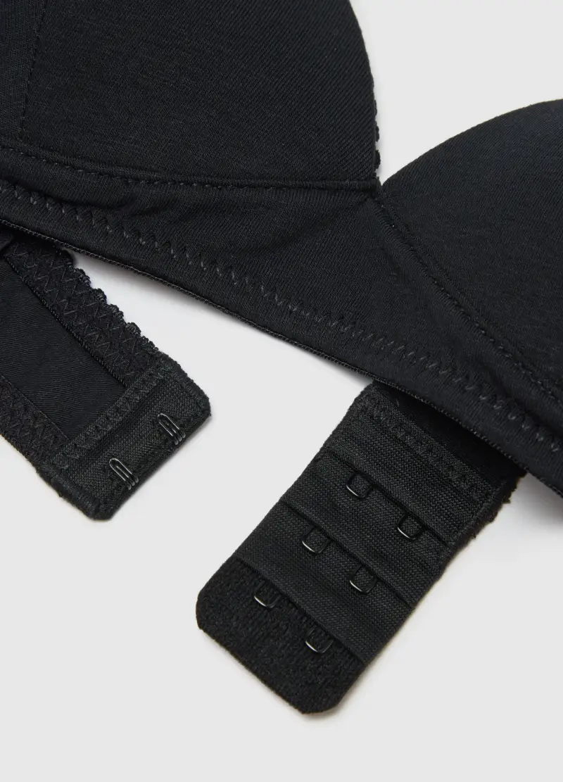 Reggiseno Da Ragazza In Cotone Elasticizzato Nero, Bambina, Nero miniatura 3