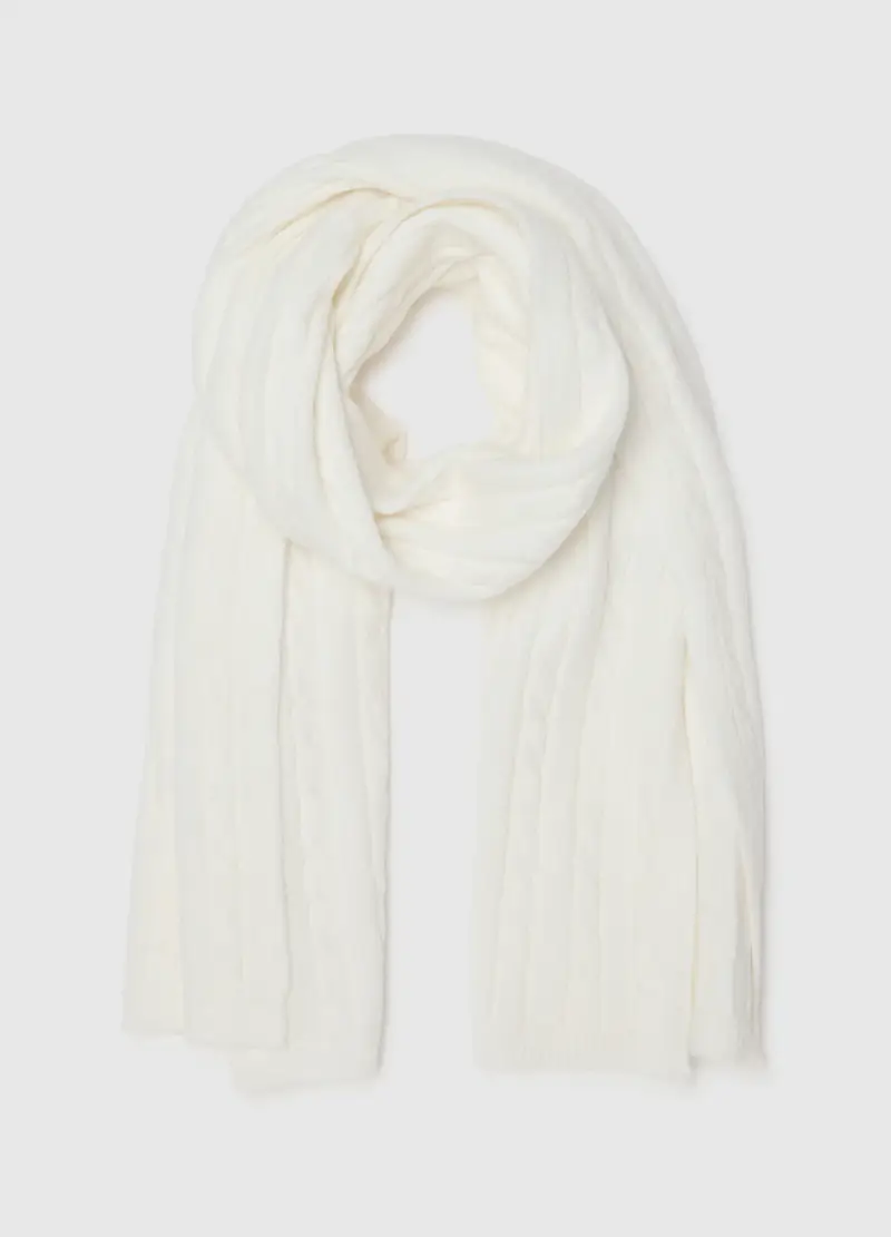 Sciarpa Da Bambina Bianca, Bianco