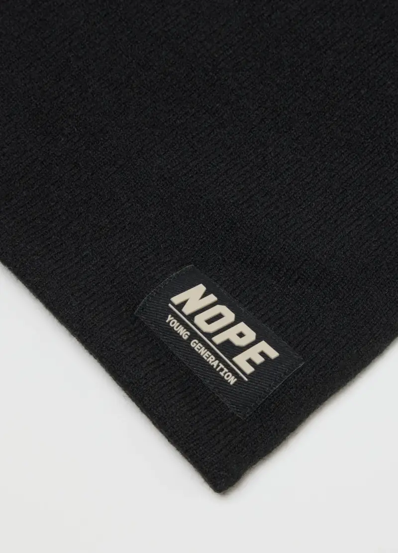 Sciarpa Da Bambino In Tessuto Elasticizzato Nera, Nero miniatura 3