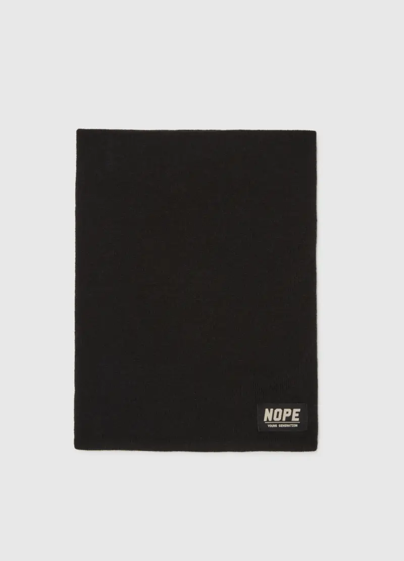 Sciarpa Da Bambino In Tessuto Elasticizzato Nera, Nero