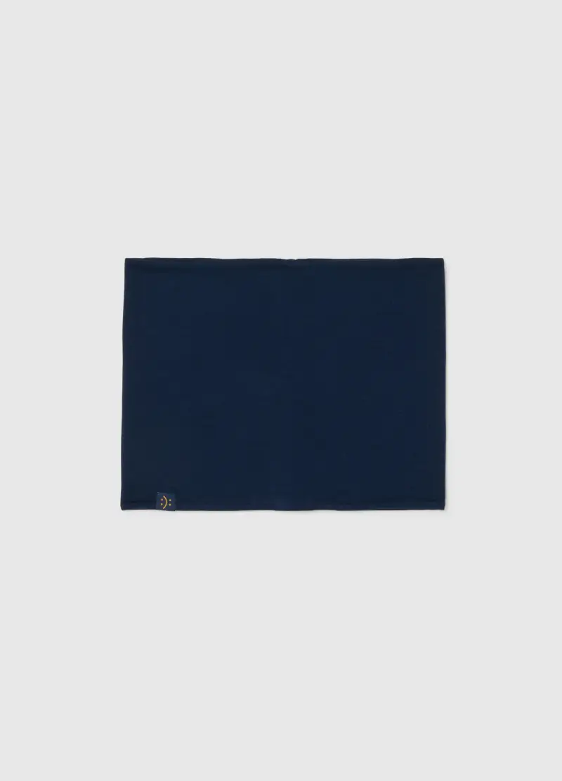 Sciarpa In Cotone Elasticizzato Blu, Bambino, Blu