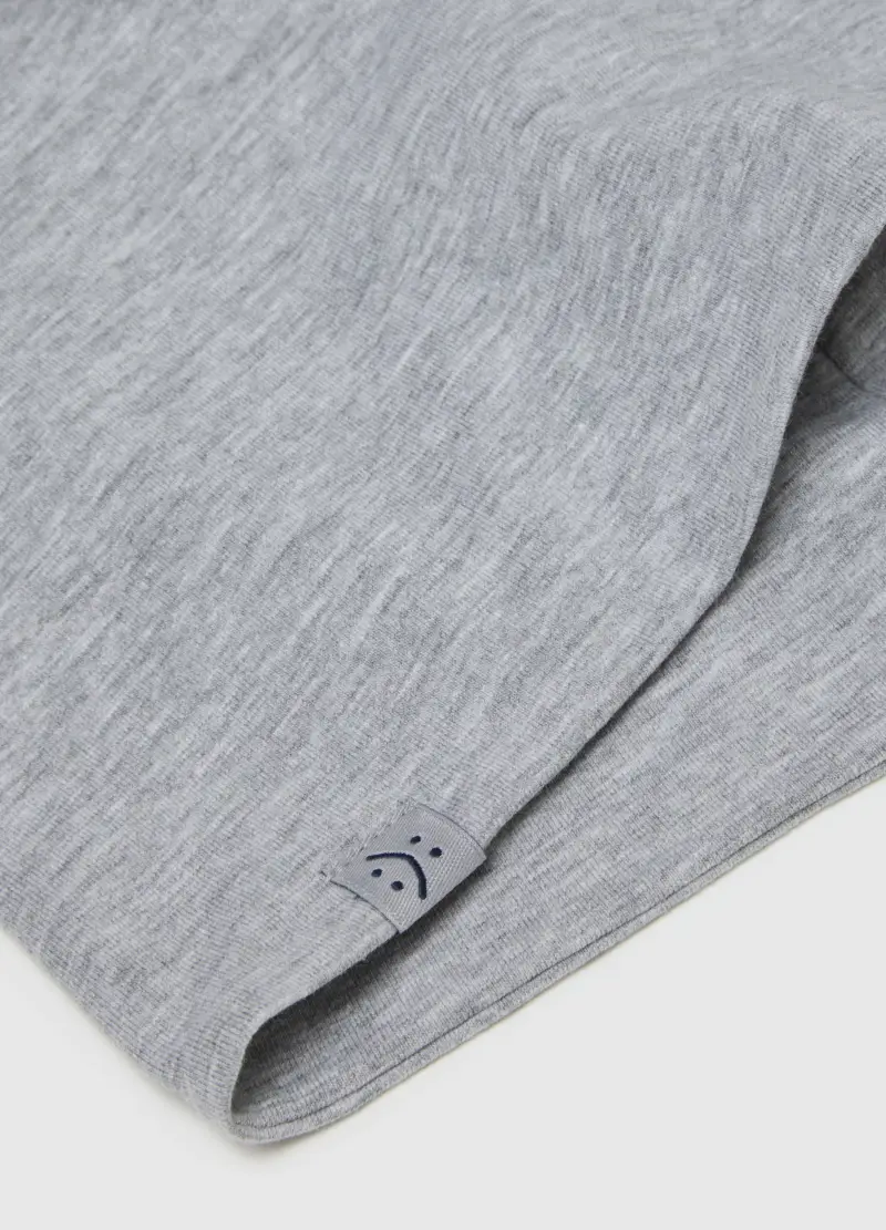 Sciarpa In Cotone Elasticizzato Grigia, Bambino, Grigio miniatura 3