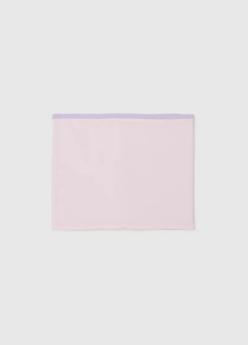 Sciarpa In Cotone Elasticizzato Viola Da Bambina Vestibilità Avvolgente, Viola miniatura 2