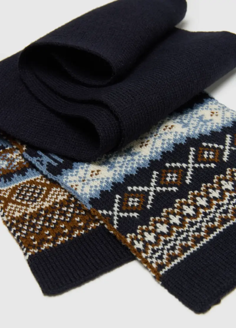 Sciarpa Multicolor Da Bambino Con Motivo Geometrico, Multicolor miniatura 3