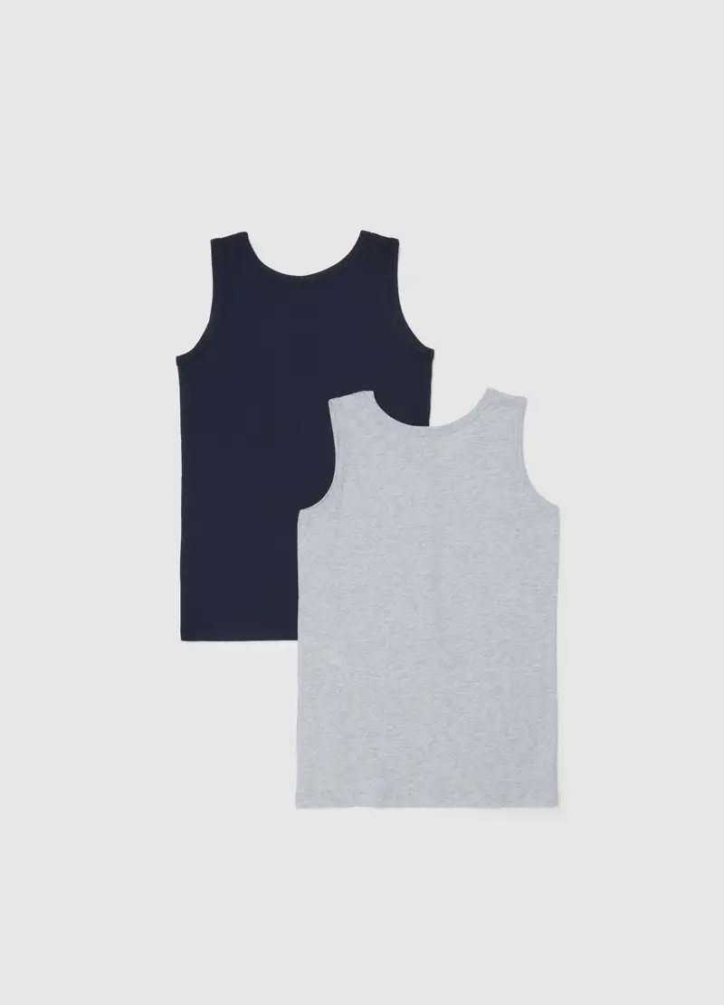 Set Canotte Da Ragazzo In Puro Cotone Multicolor Regular Fit, Bambino, Multicolor miniatura 2