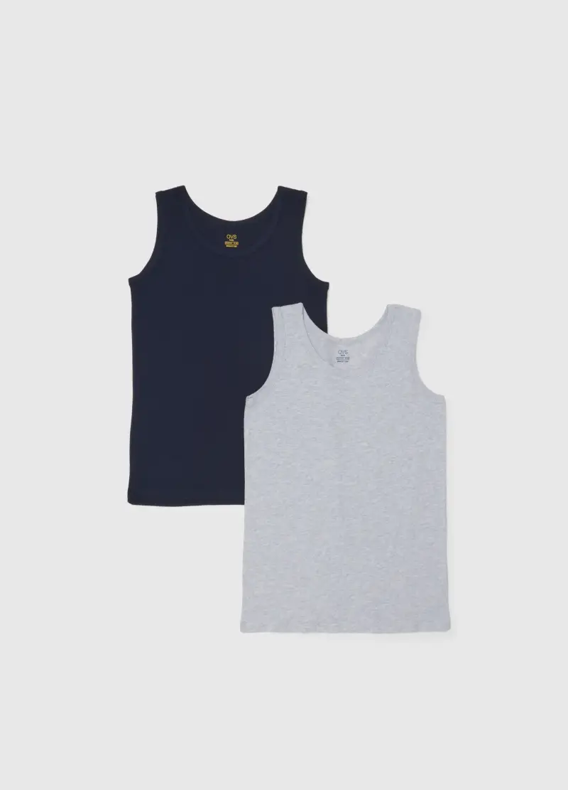 Set Canotte Da Ragazzo In Puro Cotone Multicolor Regular Fit, Bambino, Multicolor