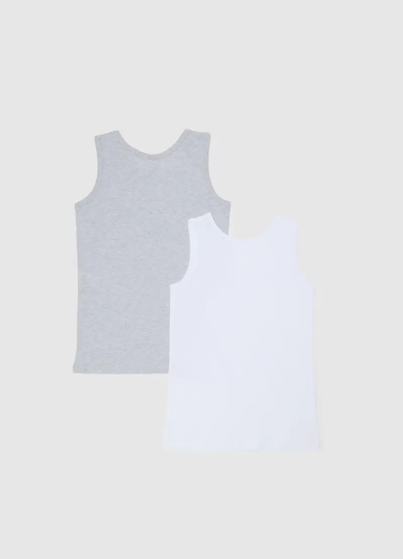 Set Canotte Da Ragazzo In Puro Cotone Multicolor Regular Fit, Bambino, Multicolor miniatura 2