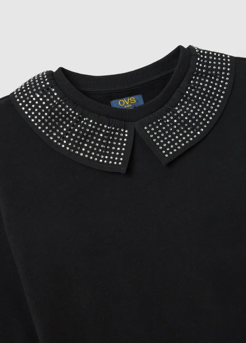 Set Felpa Leggings Multicolor Da Bambina In Puro Cotone, Multicolor miniatura 3