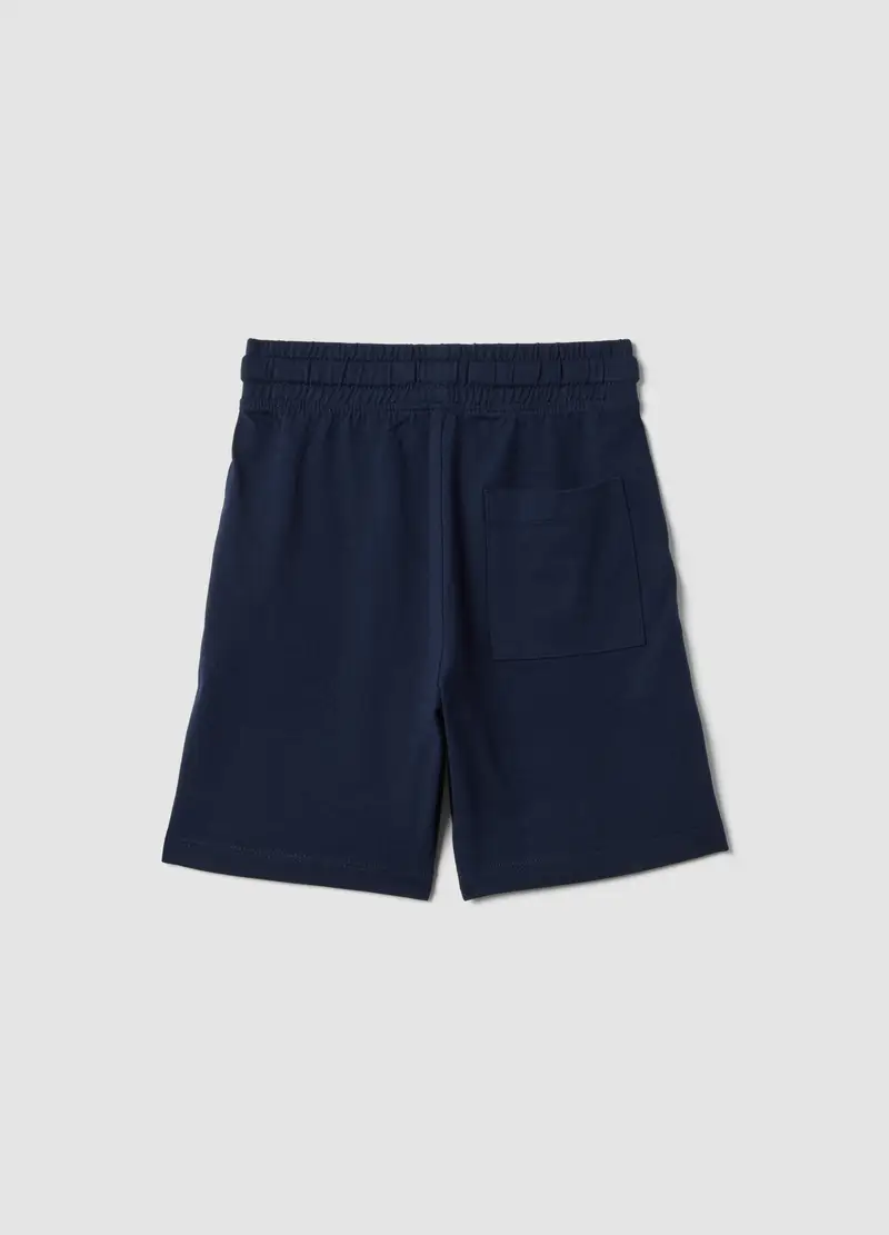 Short In Puro Cotone Blu Da Bambino Regular Fit, Blu miniatura 2