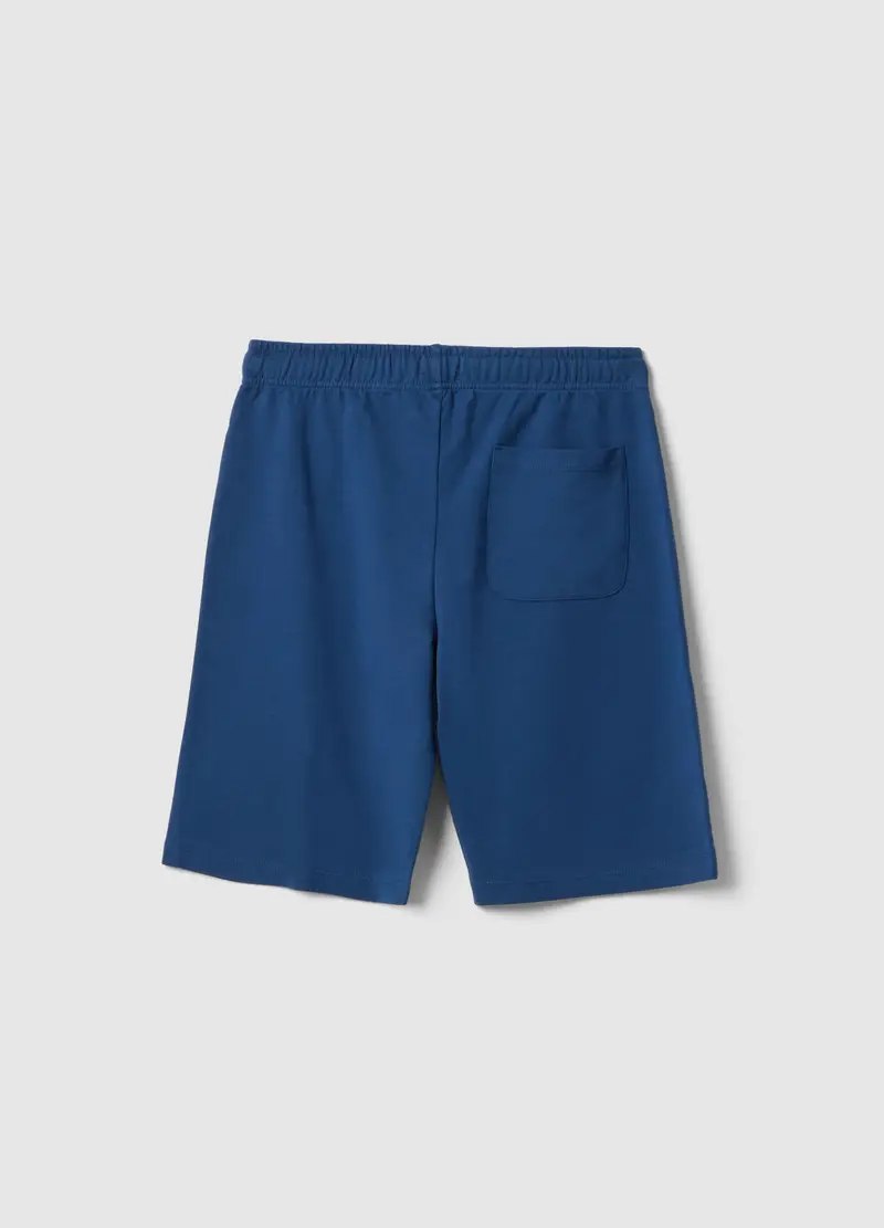 Short In Puro Cotone Blu Da Ragazzo Regular Fit, Bambino, Blu miniatura 2