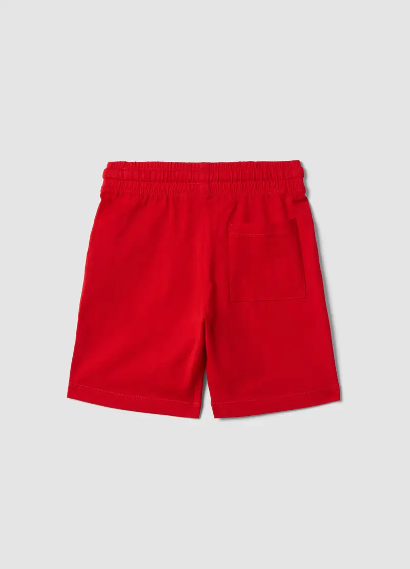 Short In Puro Cotone Rosso Da Bambino Regular Fit, Rosso miniatura 2