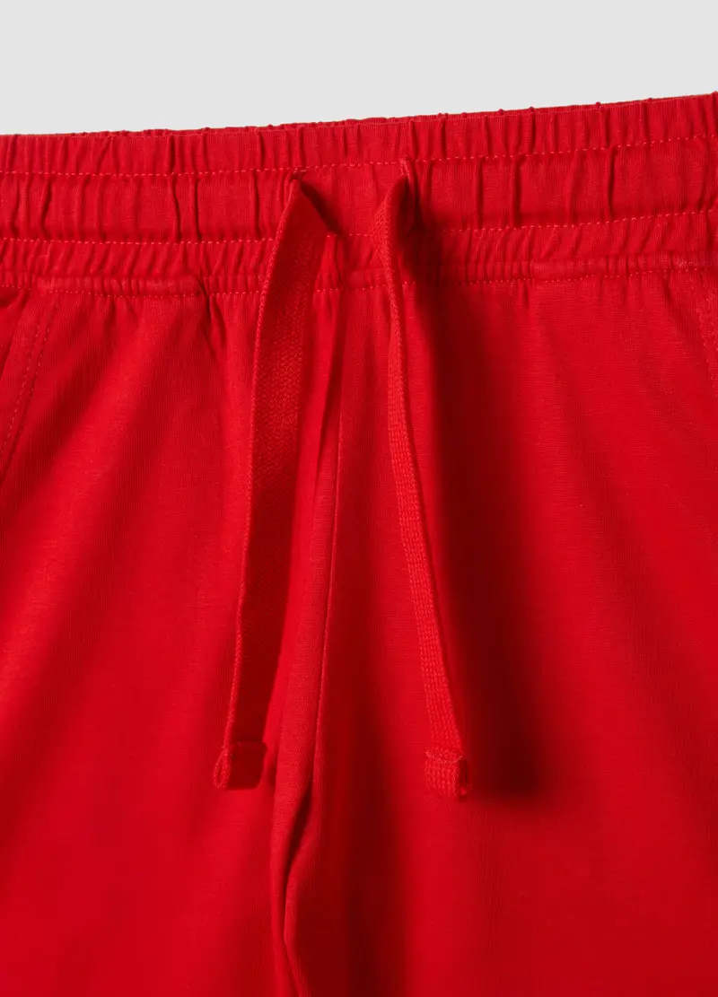 Short In Puro Cotone Rosso Da Bambino Regular Fit, Rosso miniatura 3