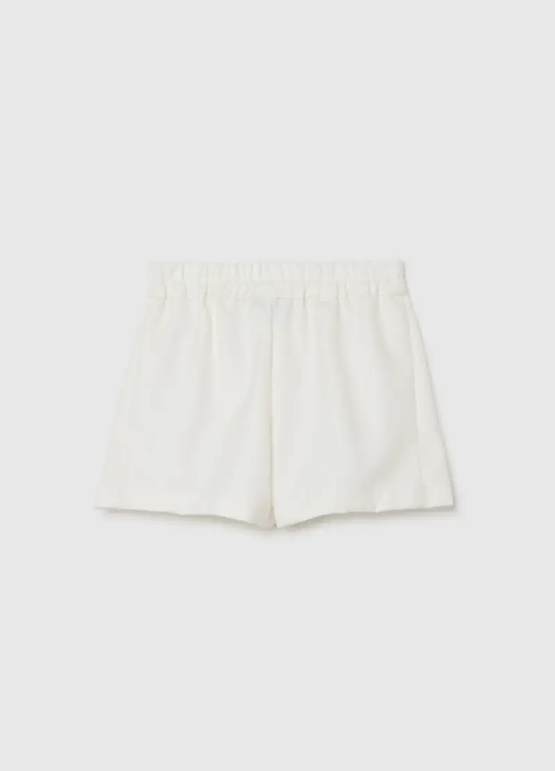 Shorts Bianchi Accoglienti Con Ricamo, Bambina, Bianco miniatura 2