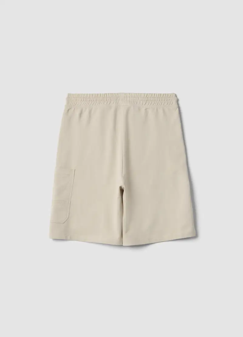 Shorts Cargo In Puro Cotone Beige Da Ragazzo Oversize Fit, Bambino, Beige miniatura 2